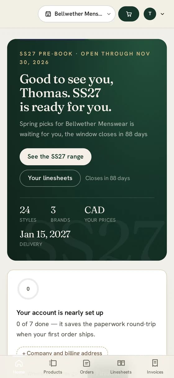 Customer portal on a phone