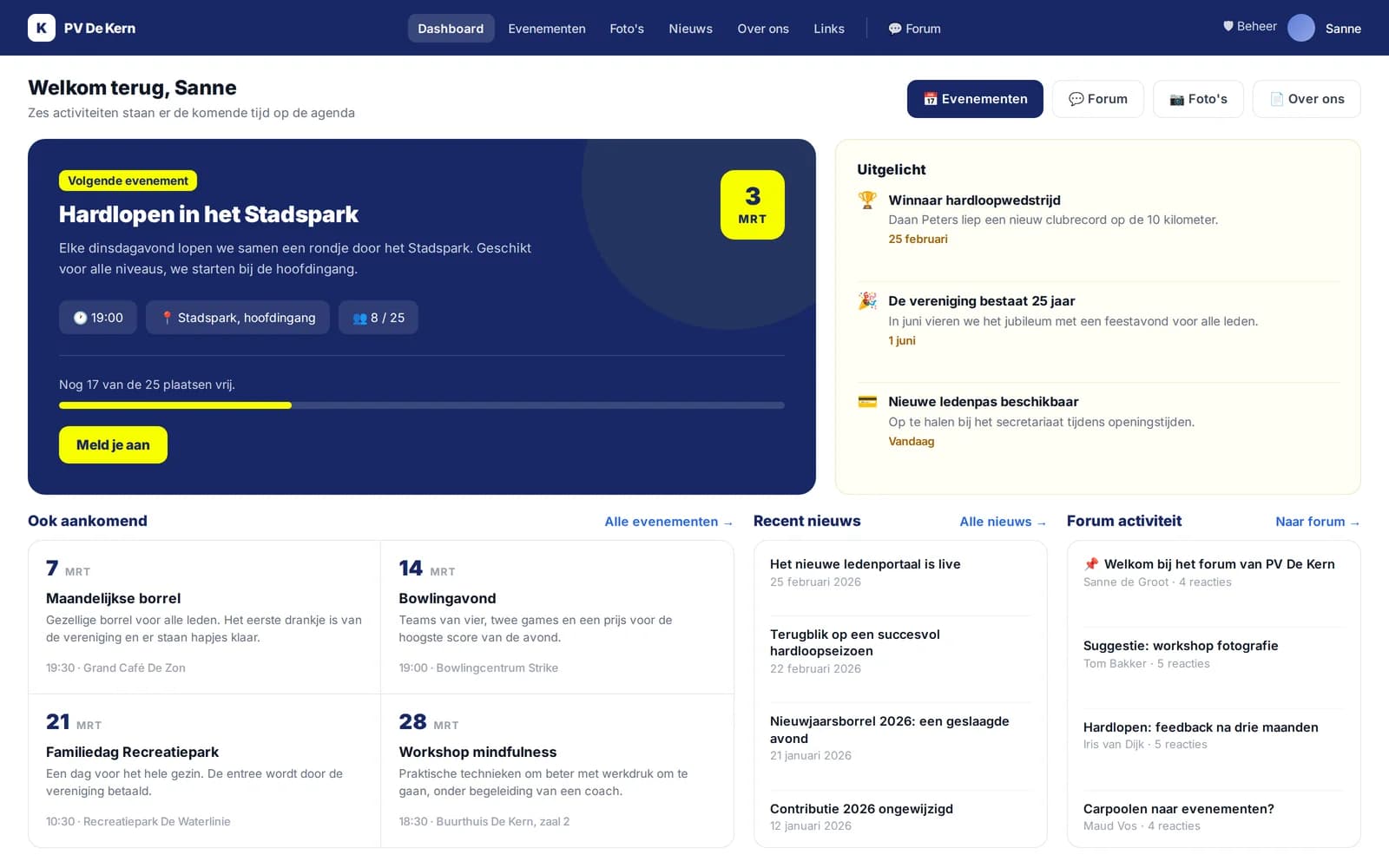 Employee association portal